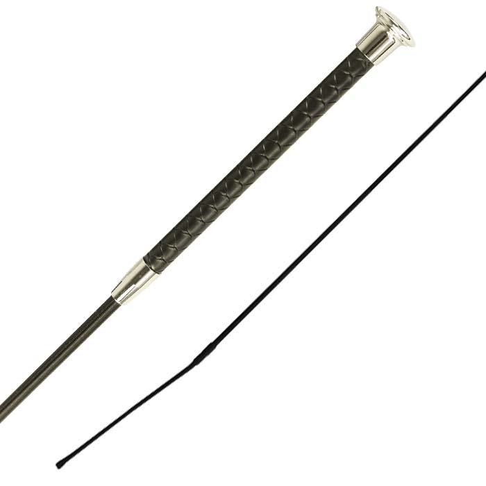 Woof Wear Reptile Dressage Whip #colour_black-silver