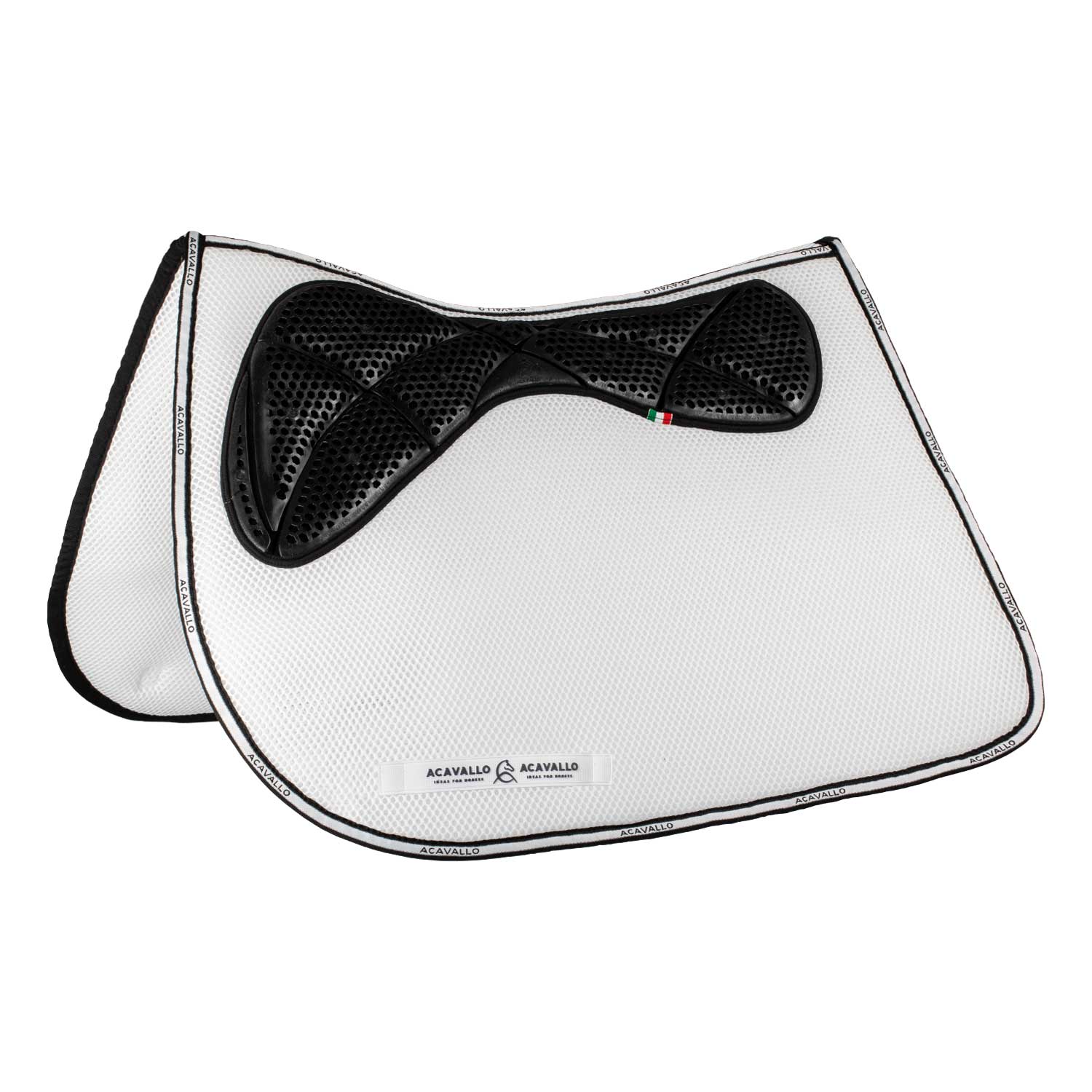 Acavallo Saddle Pad JS CW-3Ds Memory Foam 3D Spacer Gel Grip #colour_white