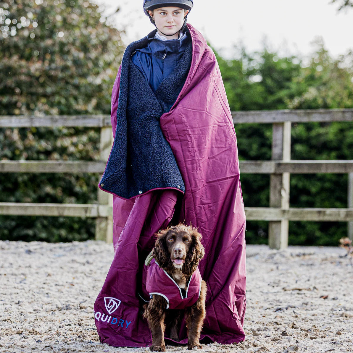 EQUIDRY Dog Coat #colour_plum-navy