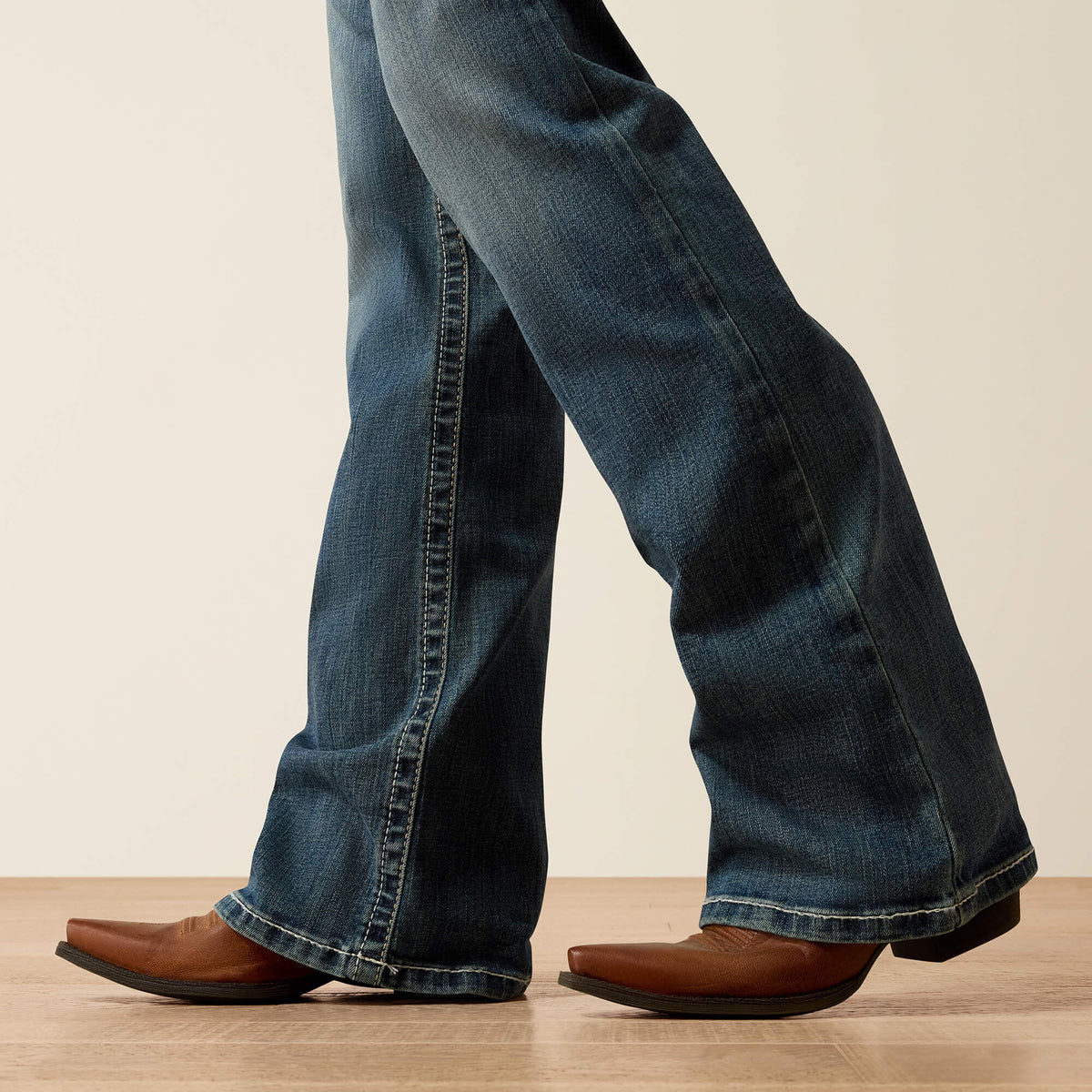 Ariat Women's Mid Rise Whipstitch Boot Cut Jeans