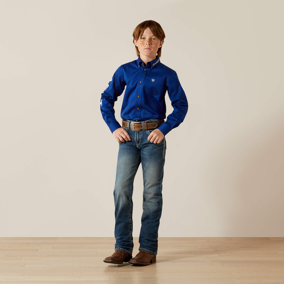 Ariat Kids' Team Logo Twill Classic Fit Shirt