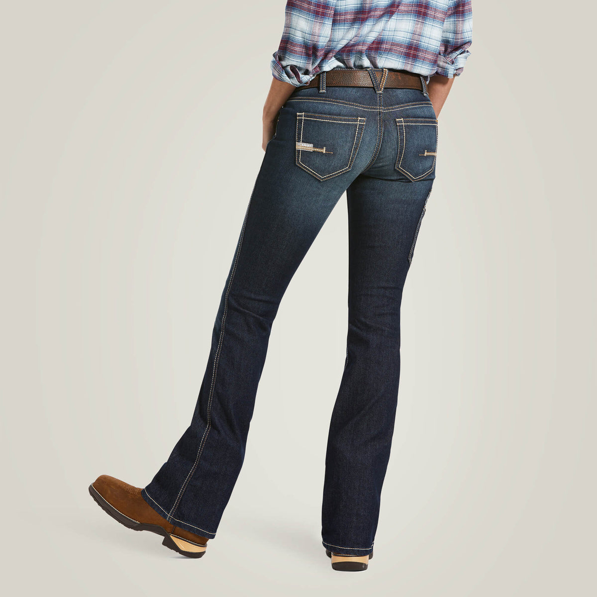 Ariat Women's Rebar Mid Rise Riveter DuraStretch Boot Cut Jeans