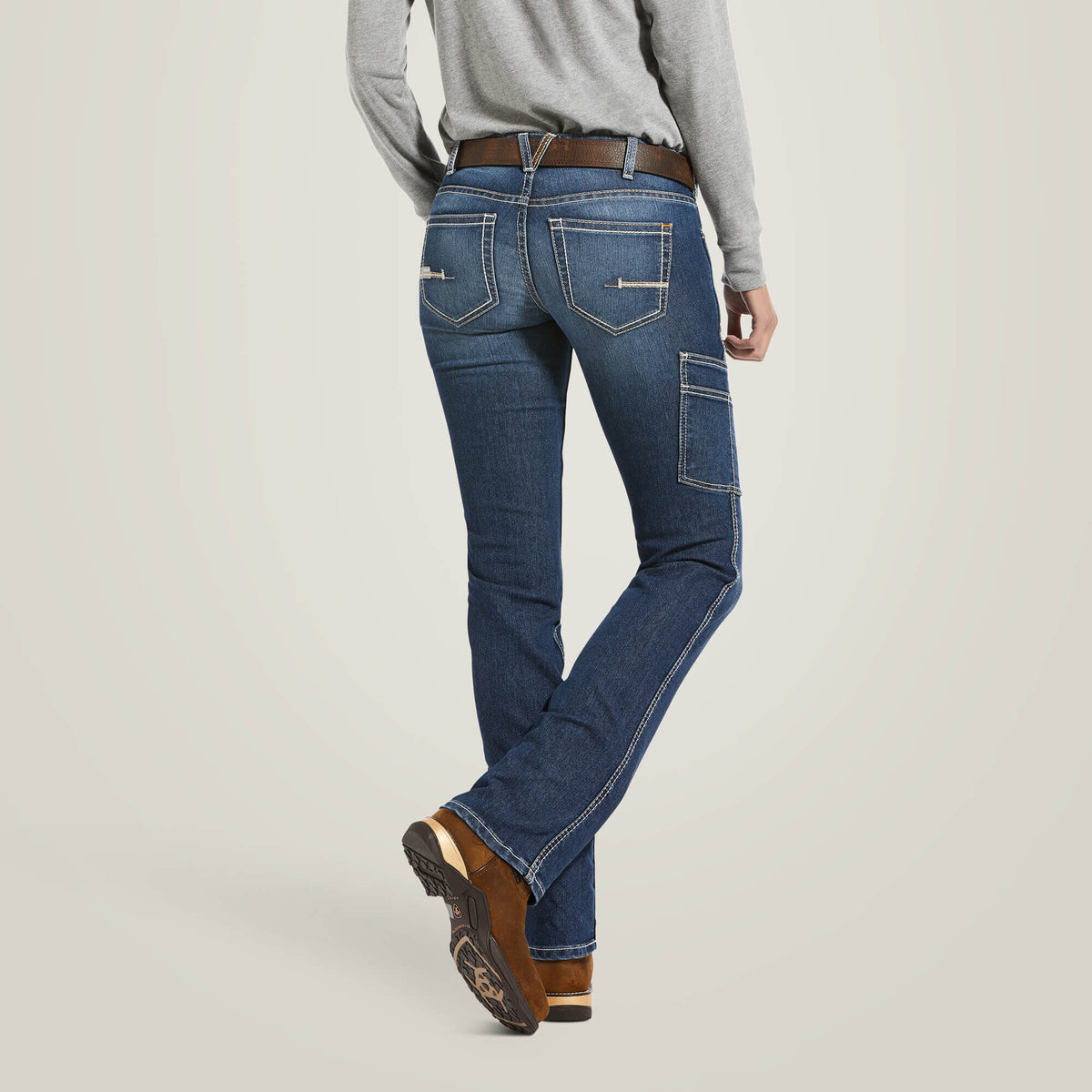 Ariat Women's Rebar Mid Rise Riveter DuraStretch Straight Leg Jeans