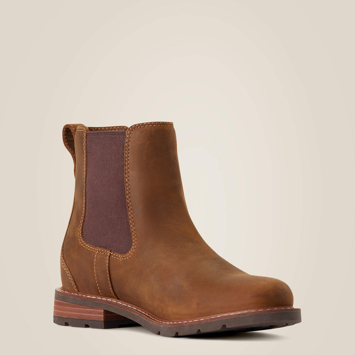 Ariat Women's Wexford Waterproof Chelsea Boot - Dark Brown - Weathered Brown