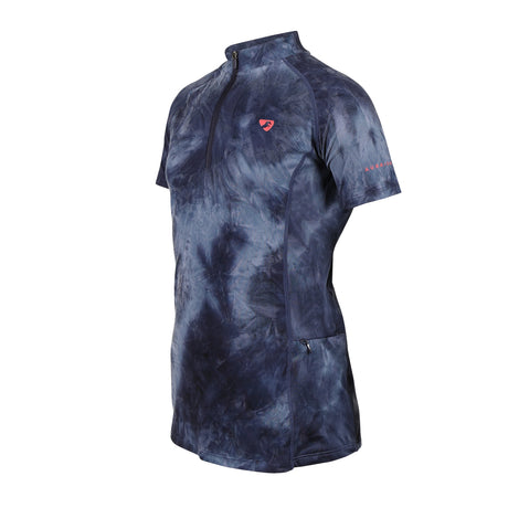 Shires Aubrion Maids Revive Short Sleeve Base Layer #colour_navy-tie-dye