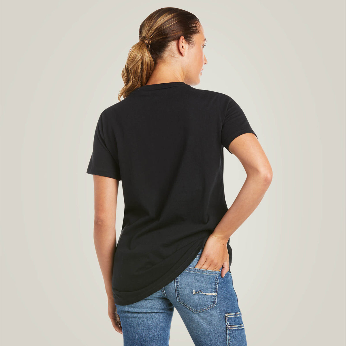 Ariat Women's Rebar Cotton Strong Logo Ss T-Shrt