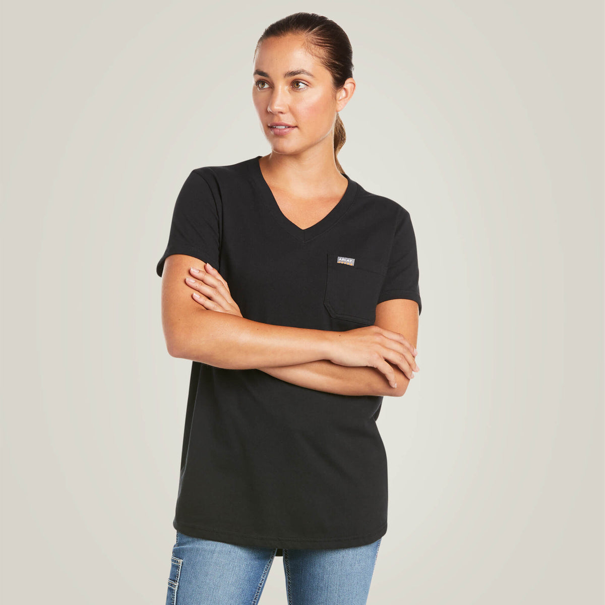 Ariat Women's Rebar Cotton Strong V-Neck Top