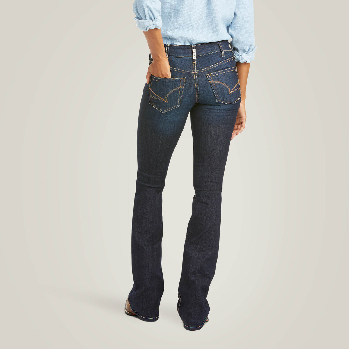 Ariat Women's R.E.A.L. Mid Rise Arrow Fit Jocelyn Boot Cut Jean