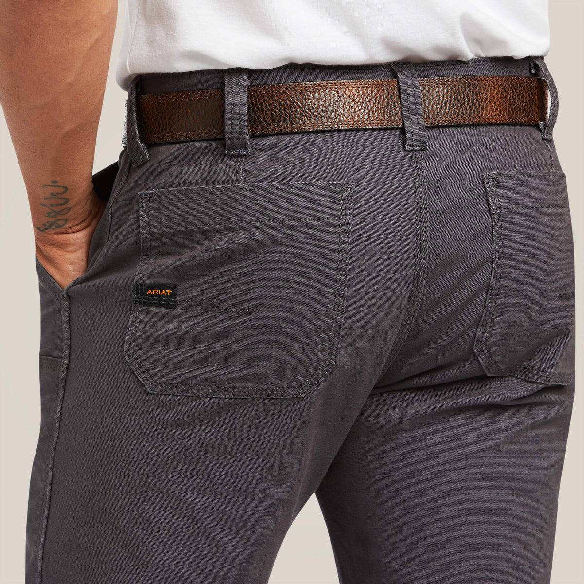 Ariat Men's Rebar M7 Slim DuraStretch Made Tough Double Front Straight Pant
