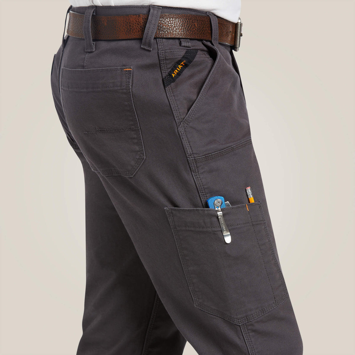 Ariat Men's Rebar M7 Slim DuraStretch Made Tough Double Front Straight Pant