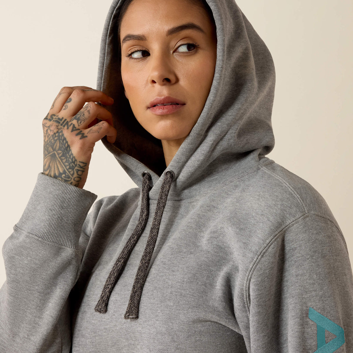 Ariat Women's Rebar Workman Graphic Hoodie - Heather Grey