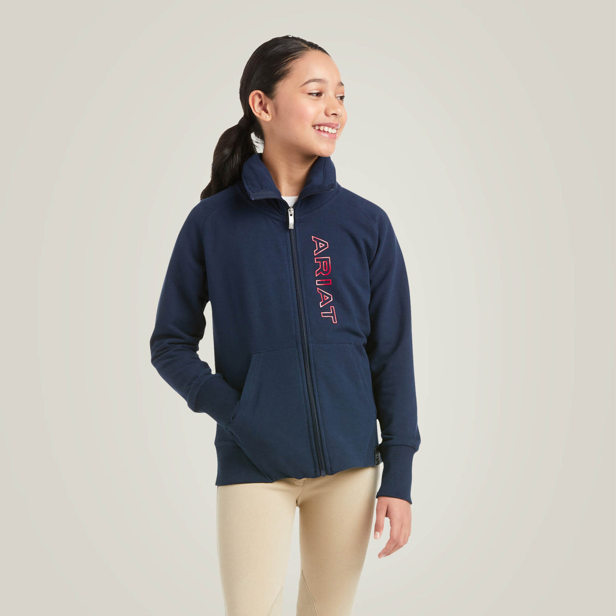 Ariat Kids' Team Logo Full Zip Sweatshirt