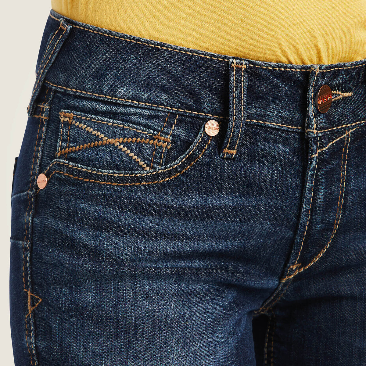 Ariat Women's R.E.A.L. Mid Rise Octavia Straight Jean