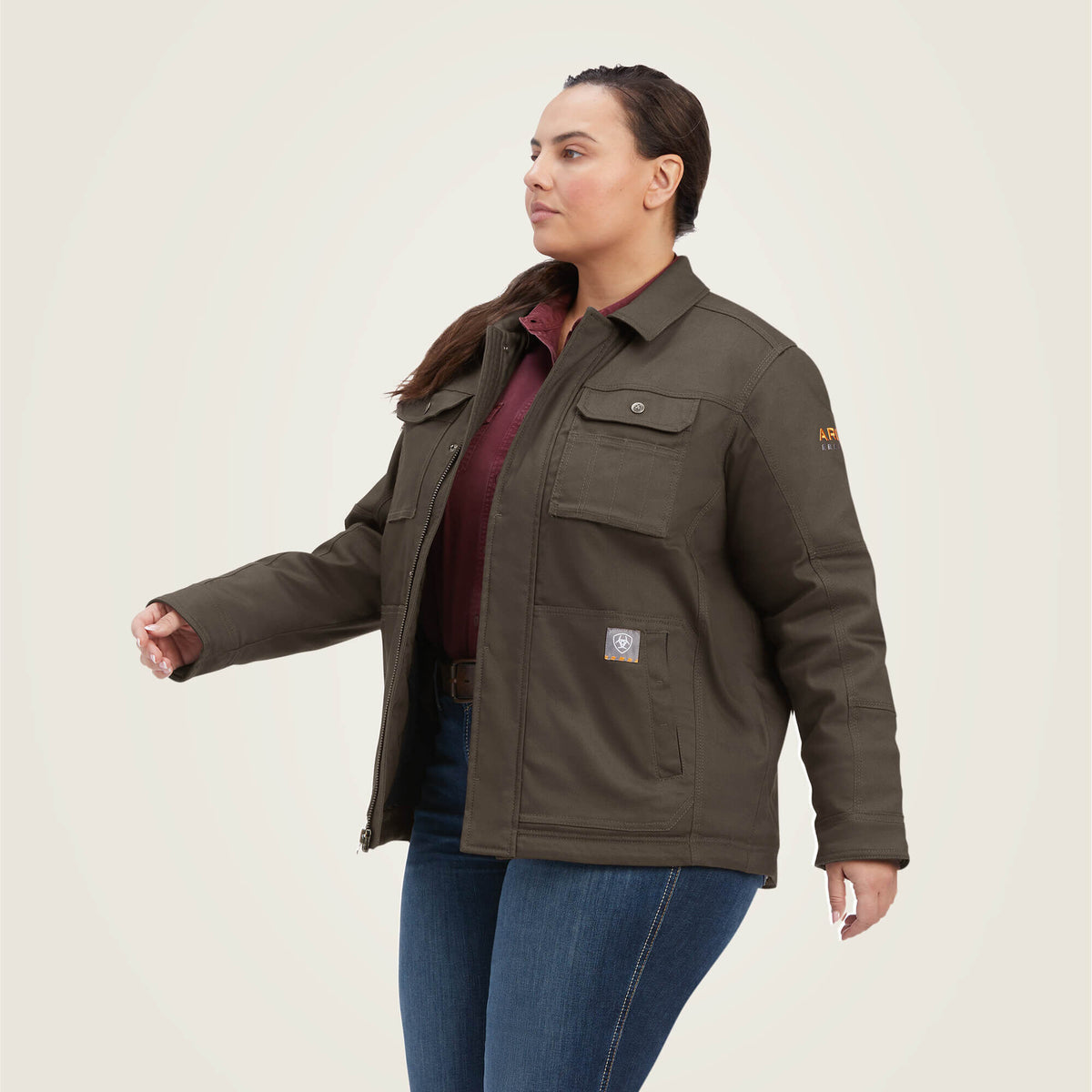 Ariat Women's Rebar DuraCanvas Sherpa-Lined Coat