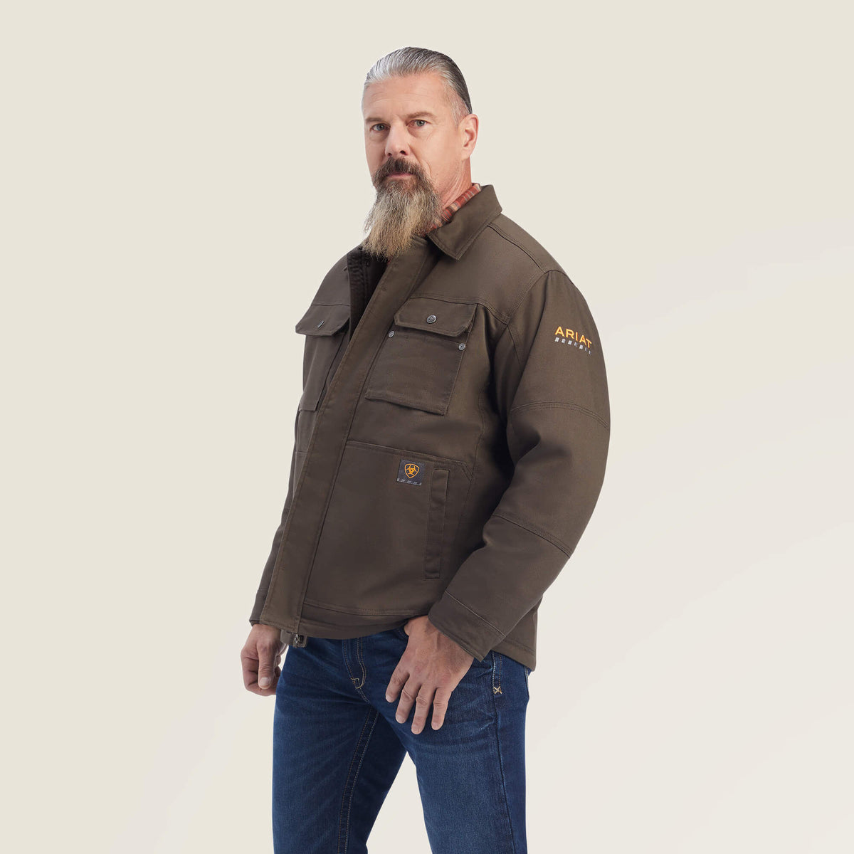 Ariat Men's Rebar DuraCanvas Sherpa-Lined Coat