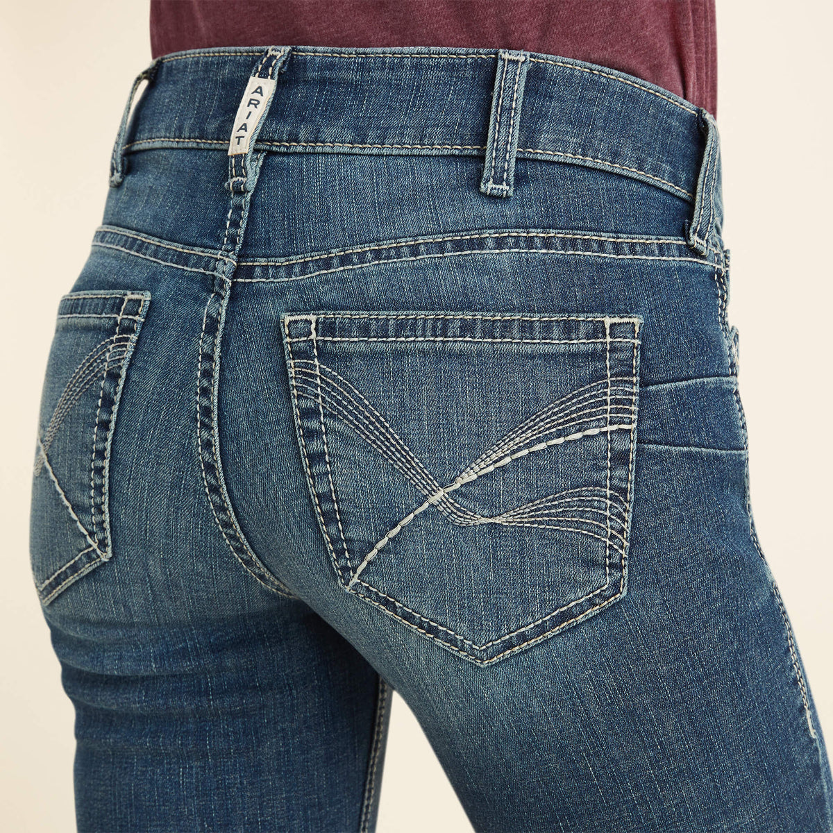Ariat Women's R.E.A.L. Mid Rise Michela Straight Jean