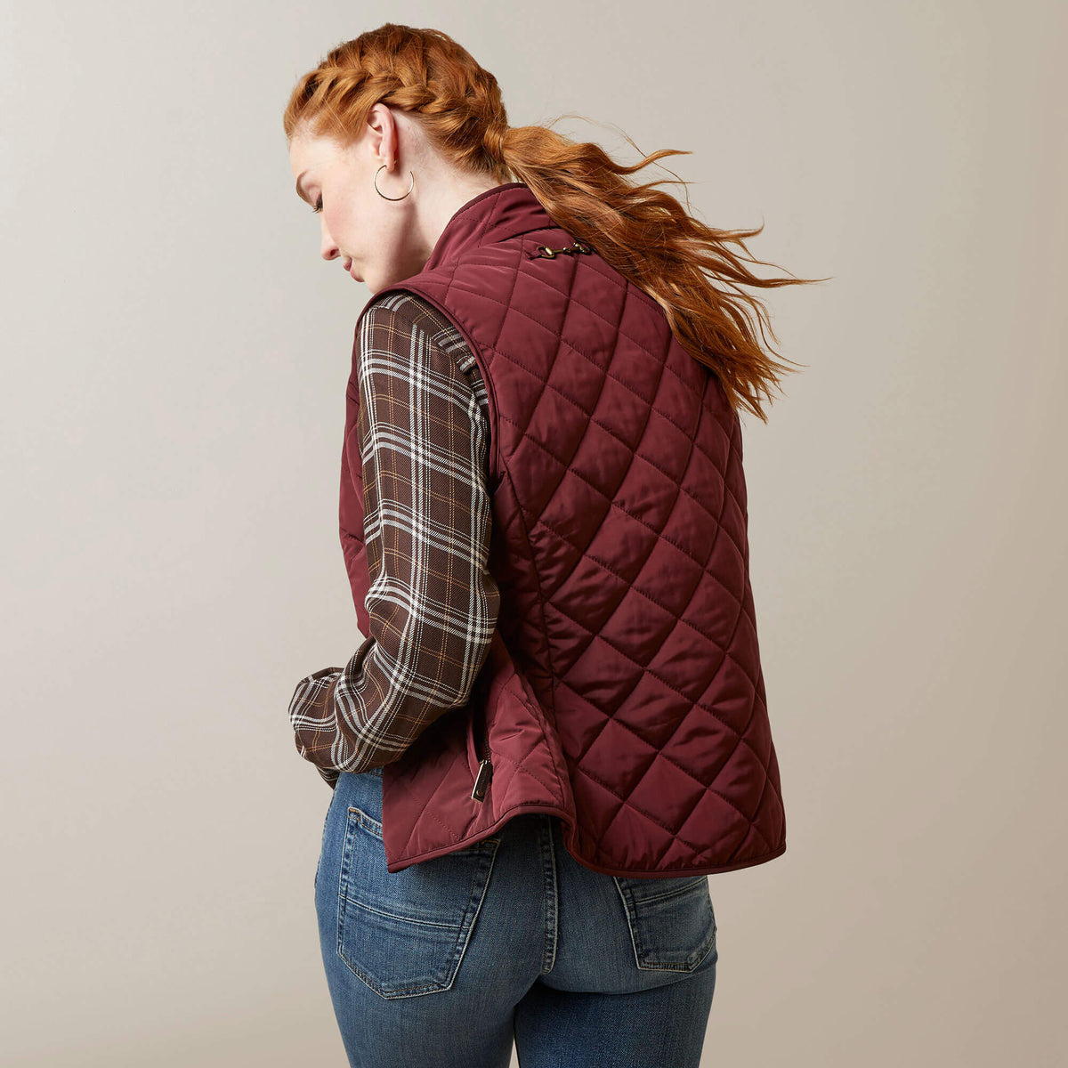 Ariat Women's Woodside Vest - Navy - Tawny Port