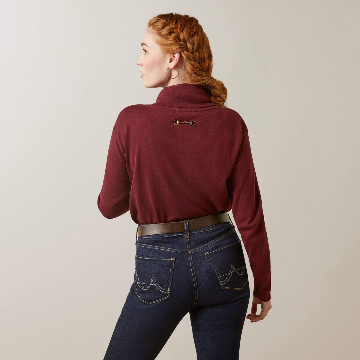 Ariat Women's Lexi Sweater - Navy - Tawny Port