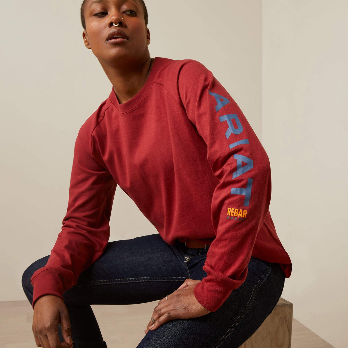 Ariat Women's Rebar Cotton Strong Logo Graphic