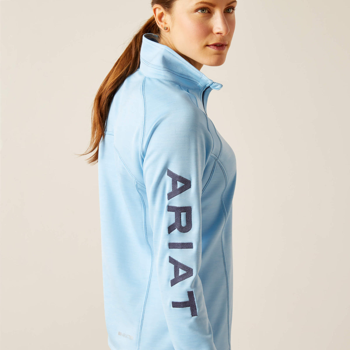 Ariat Women's Tek Team 1/2 Zip Sweatshirt - Navy Heather - Cote D'azur