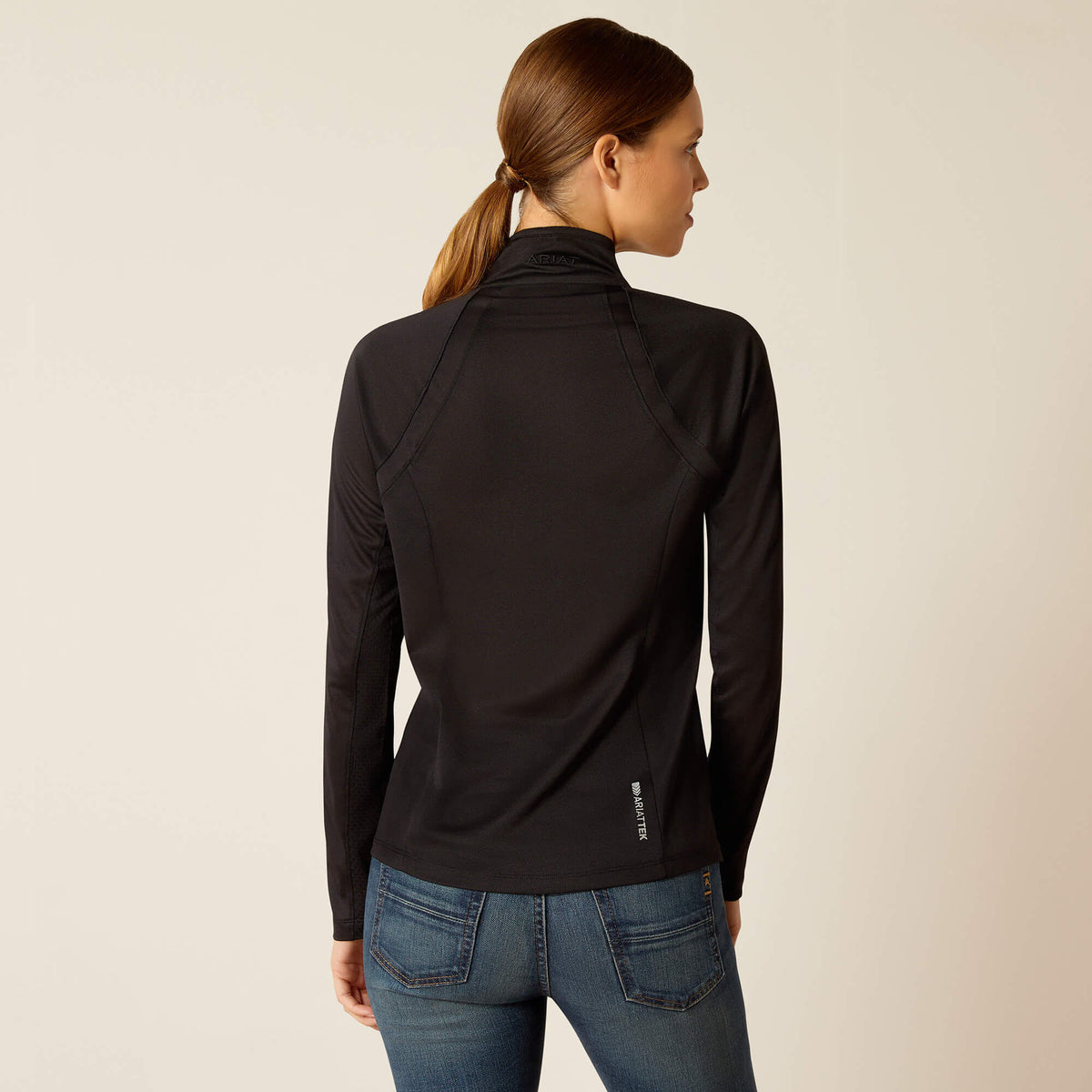 Ariat Women's Sunstopper 3.0 1/4 Zip Baselayer - Black