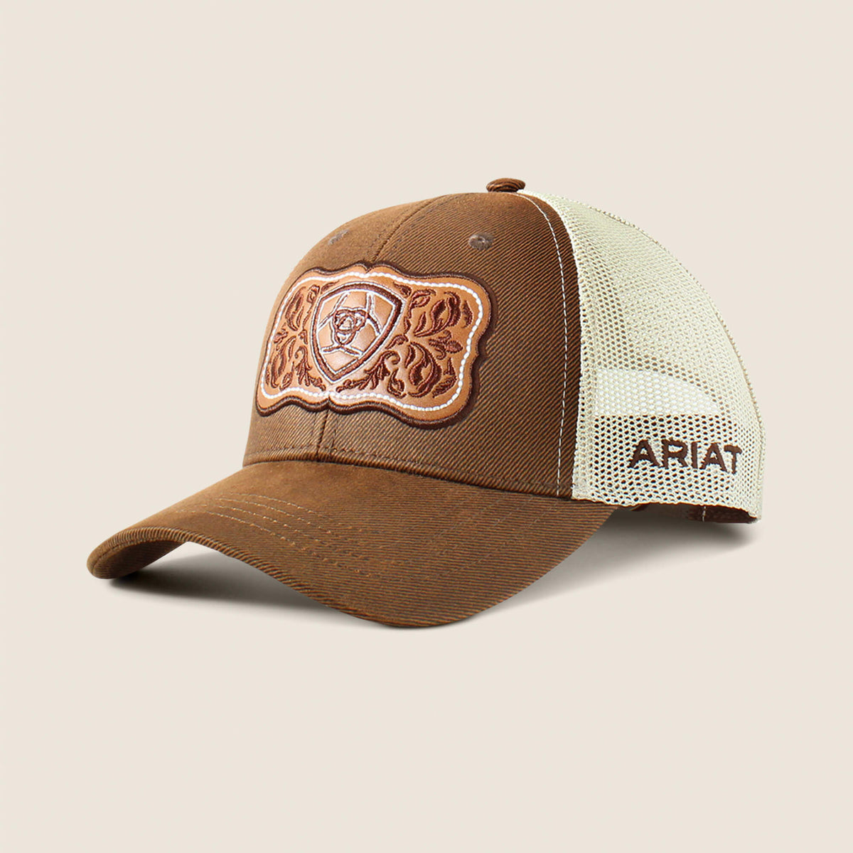Ariat Women's Floral Leather Patch Cap