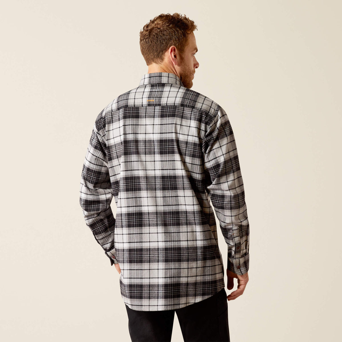 Ariat Men's Rebar Flannel DuraStretch Long Sleeve Work Shirt - Charcoal Grey