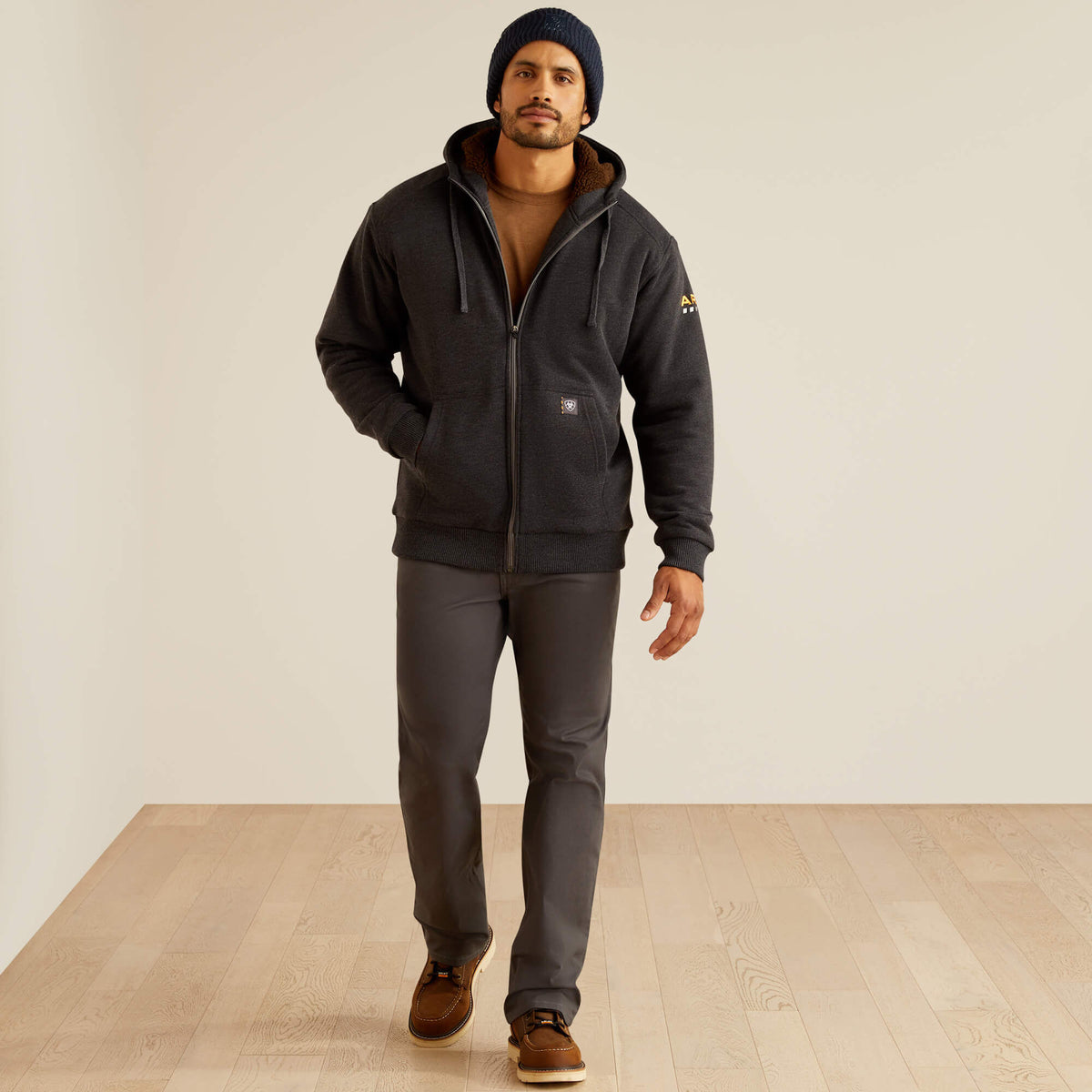 Ariat Men's Rebar All-Weather Sherpa-Lined Full Zip Hoodie