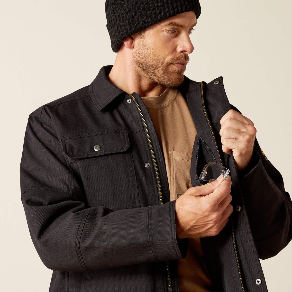 Ariat Men's Rebar DuraCanvas Sherpa-Lined Coat