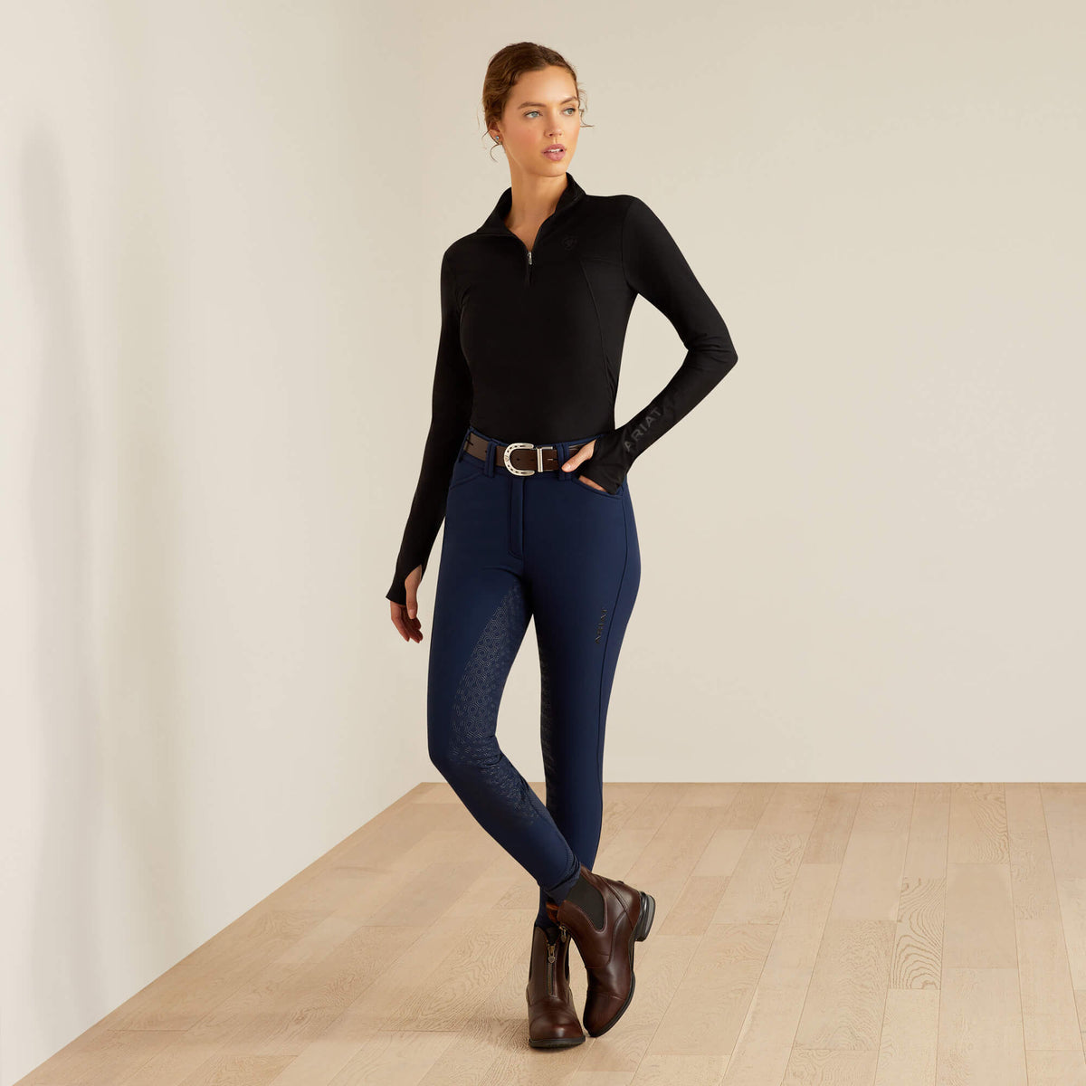 Ariat Women's Lowell 3.0 1/4 Zip Baselayer - Black