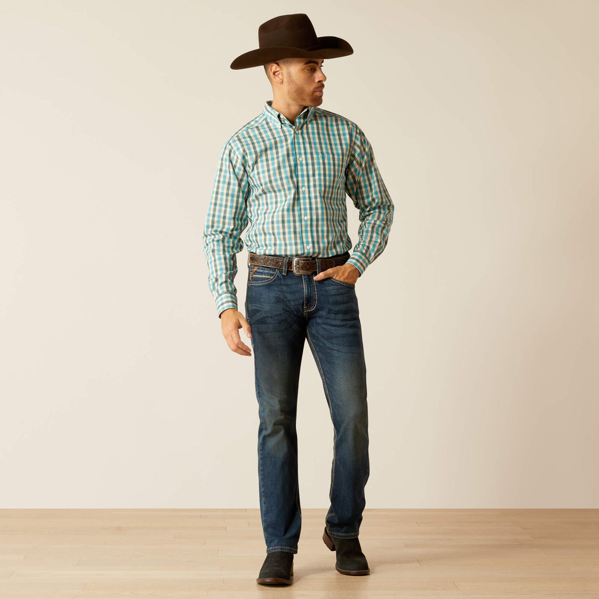 Ariat Men's Wrinkle Free Gordie Fitted Shirt