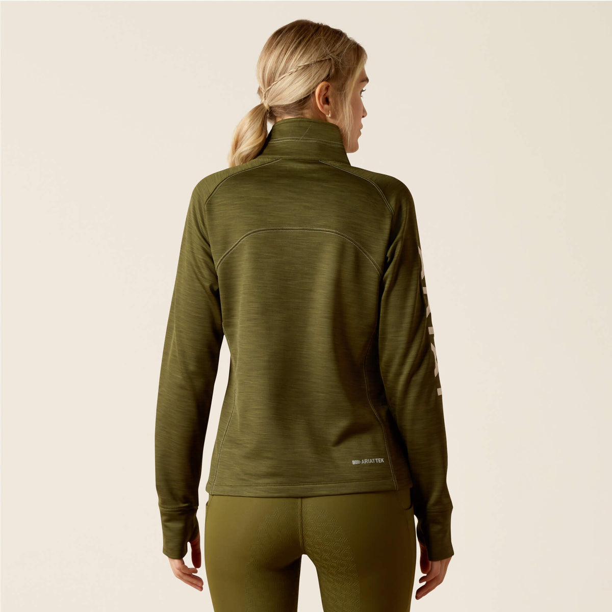 Ariat Women's Tek Team 1/2 Zip Sweatshirt - Navy Heather - Winter Moss