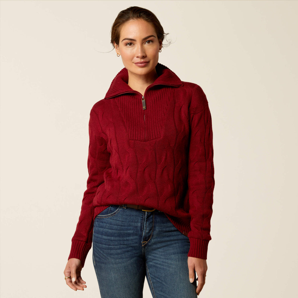 Ariat Women's Alamere 1/2 Zip Sweater - Rubaiyat