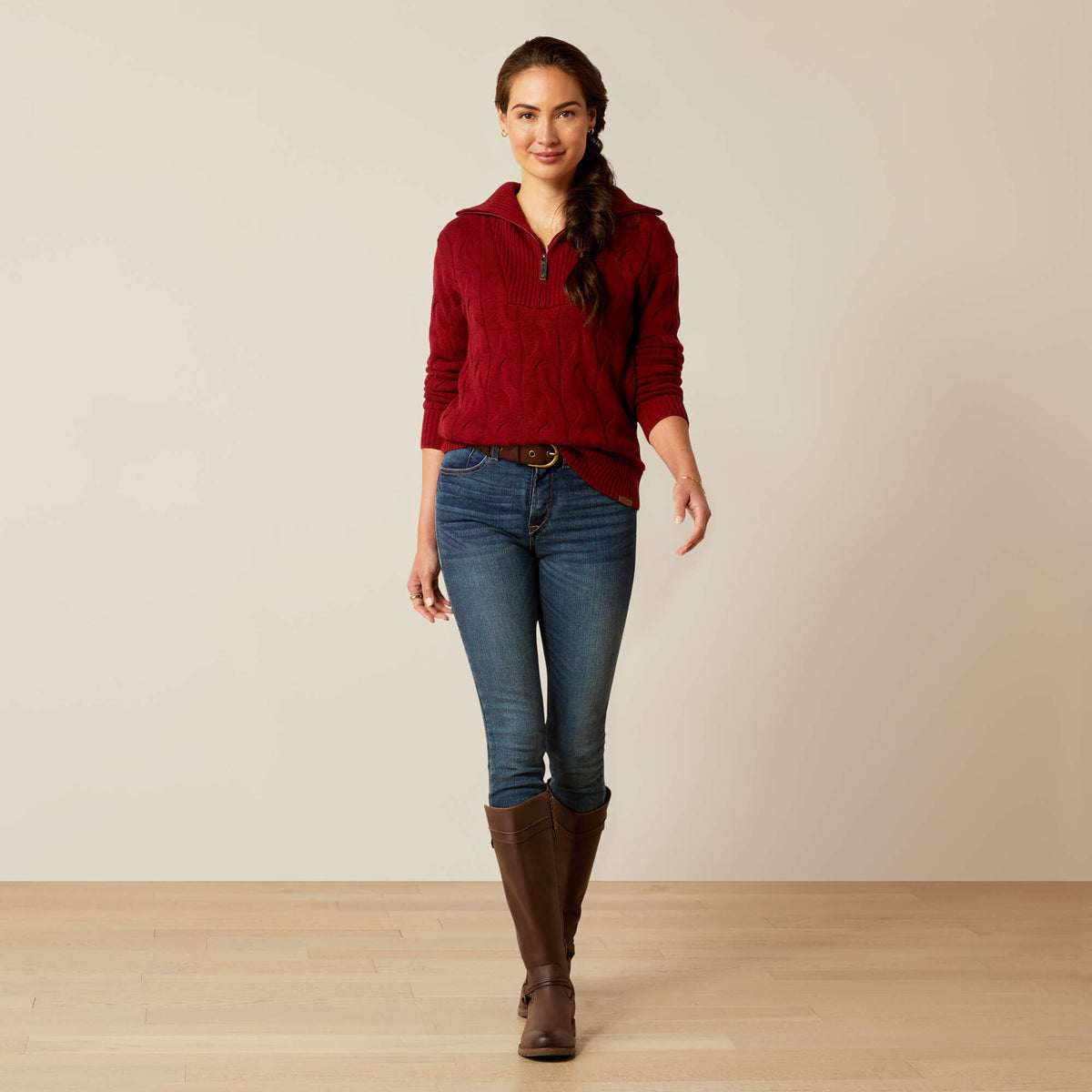 Ariat Women's Alamere 1/2 Zip Sweater - Rubaiyat