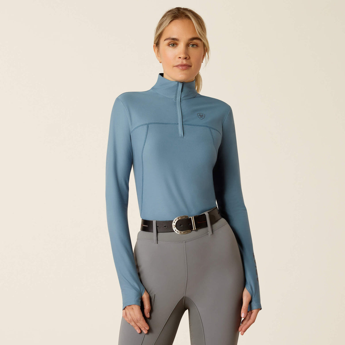 Ariat Women's Lowell 3.0 1/4 Zip Baselayer - Bluestone