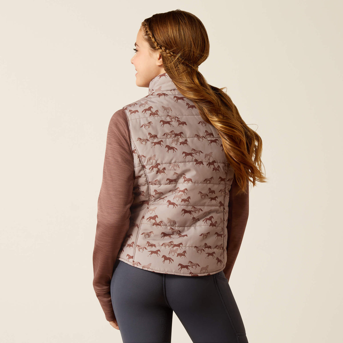 Ariat Youth Bella Insulated Reversible Vest - Scattering Horses