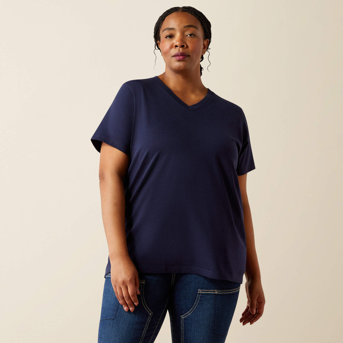 Ariat Women's Rebar Cotton Strong Standard V-Neck T-Shirt
