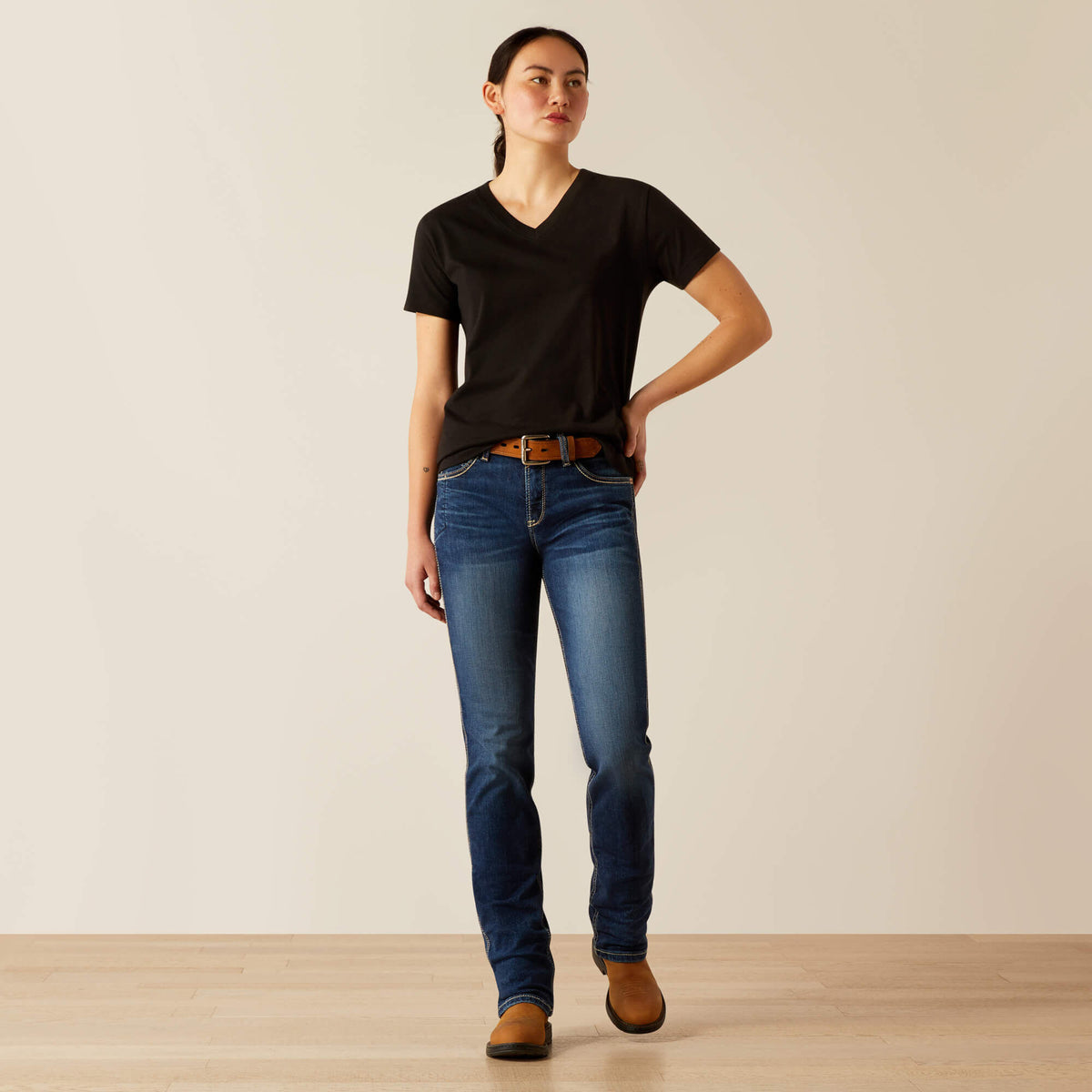 Ariat Women's Rebar Cotton Strong Standard V-Neck T-Shirt