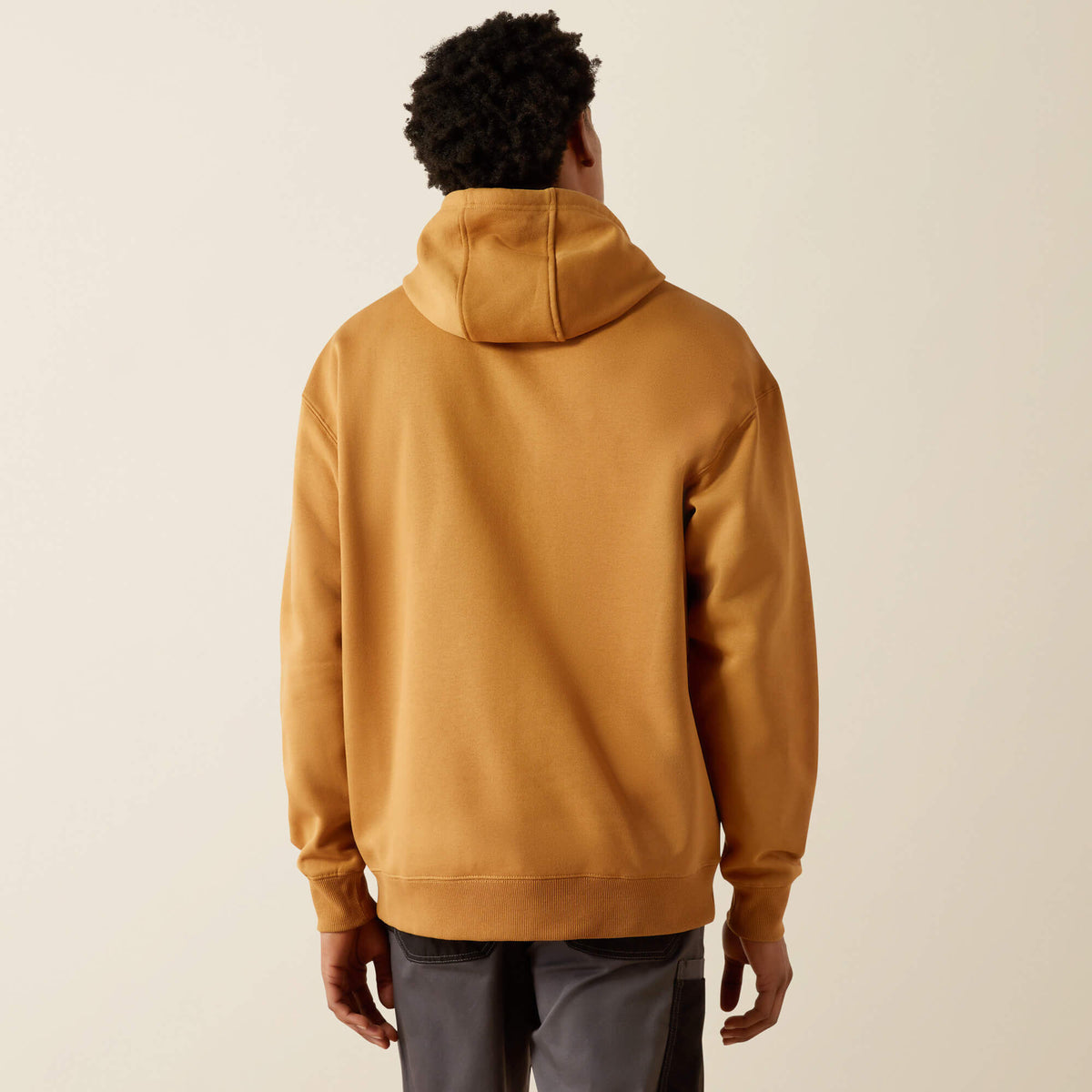 Ariat Men's Rebar Graphic Hoodie - Heather Grey/Deep Ultramarine - Bistro/Hemp