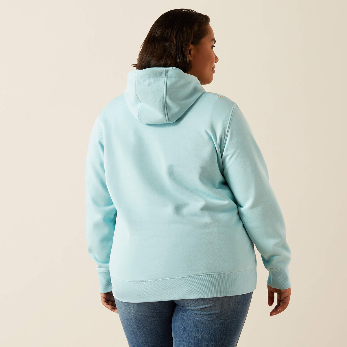 Ariat Women's Rebar Workman Graphic Hoodie - Aquatic/Pastel Lilac
