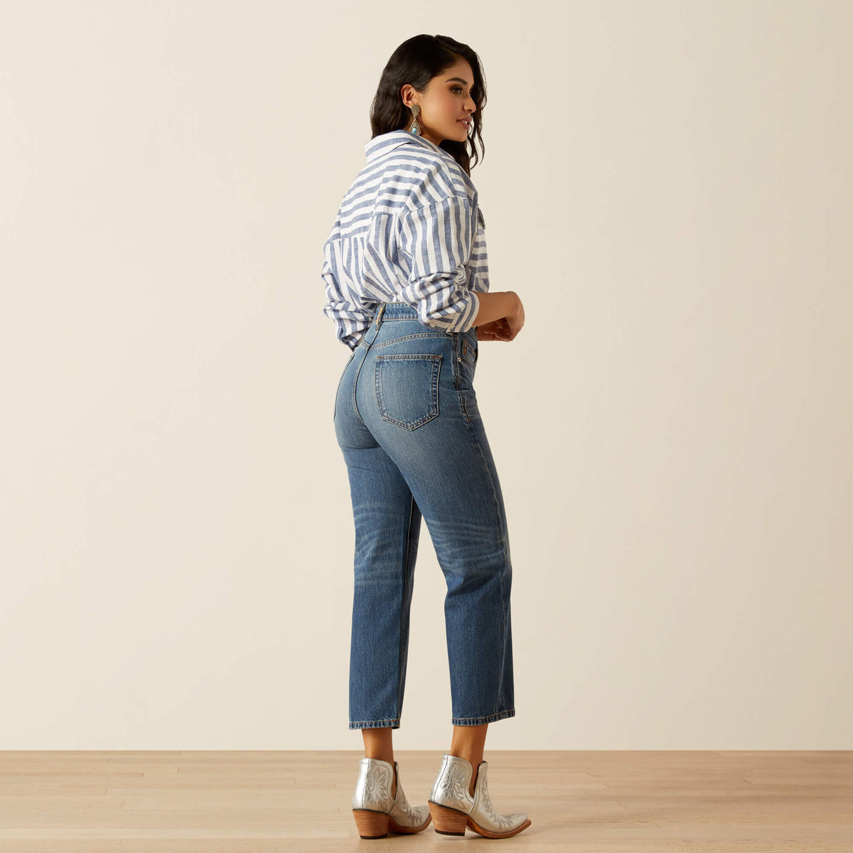 Ariat Women's Ultra High Rise Tomboy Relaxed Jazmine Straight Leg Jeans
