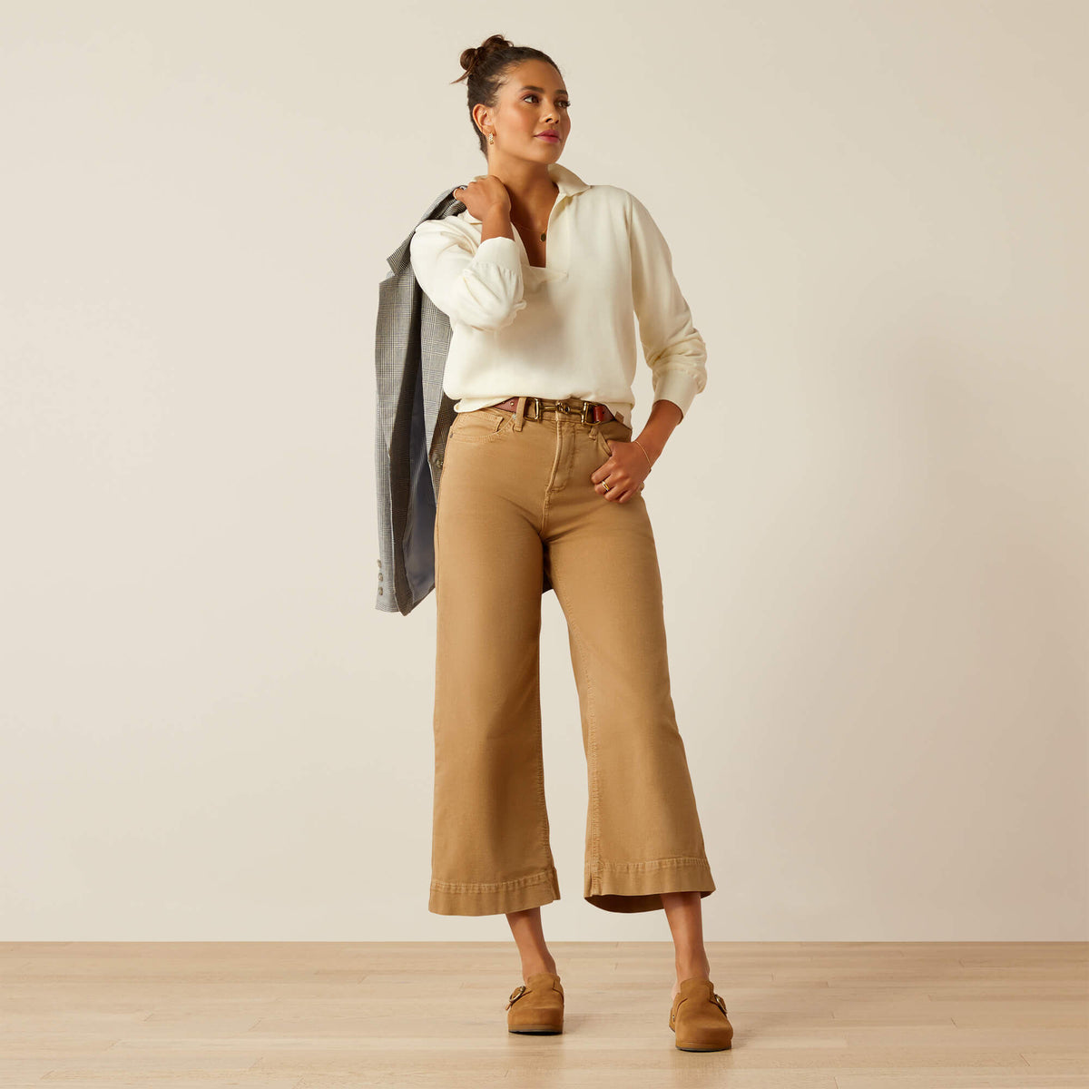 Ariat Women's Ultra High Rise Countryside Wide Leg Crop Jeans