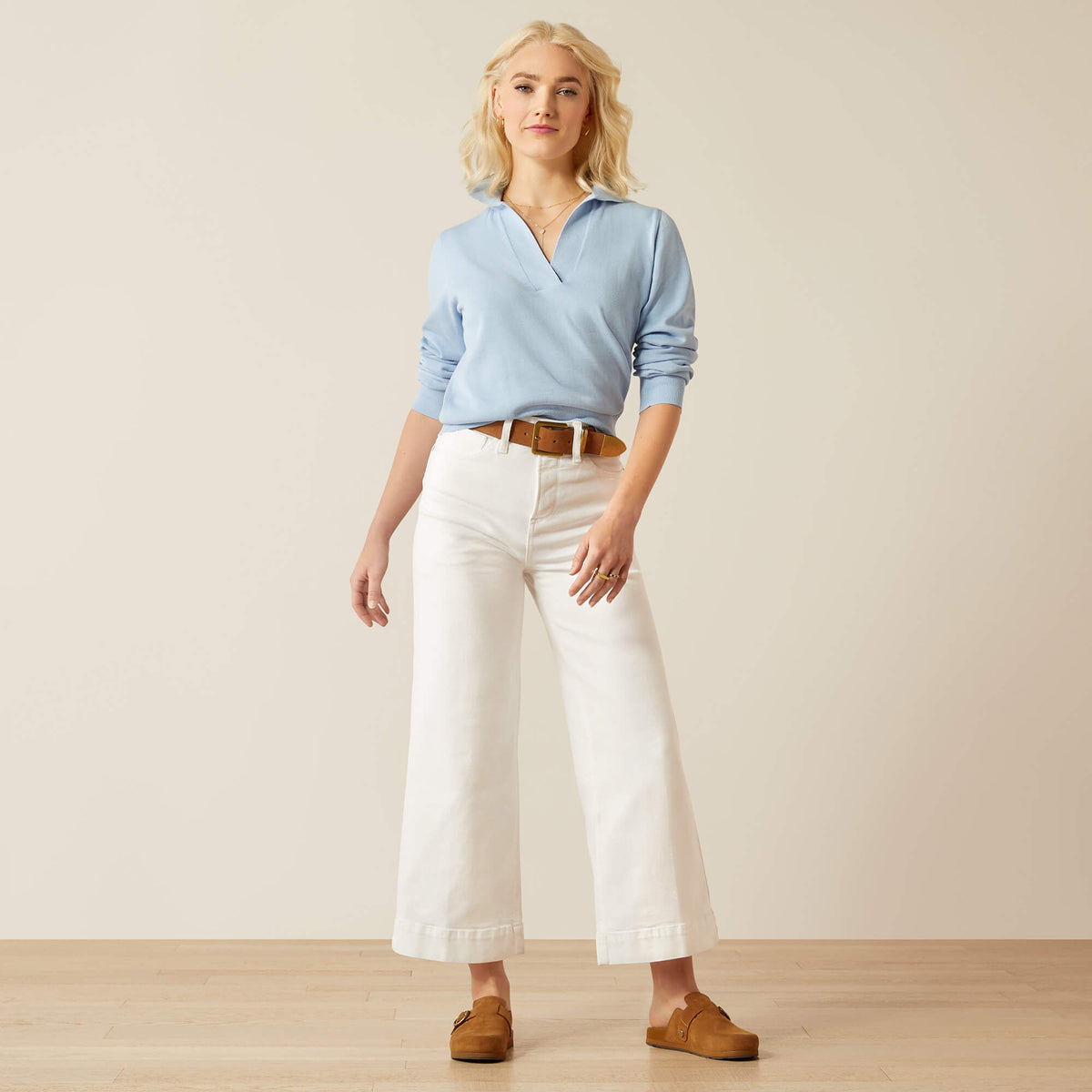 Ariat Women's Ultra High Rise Countryside Wide Leg Crop Jeans