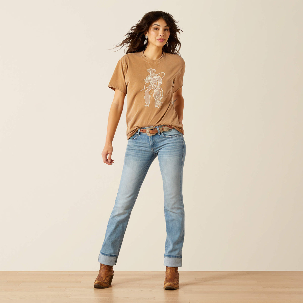 Ariat Women's Mid Rise Alessia Straight Leg Jean