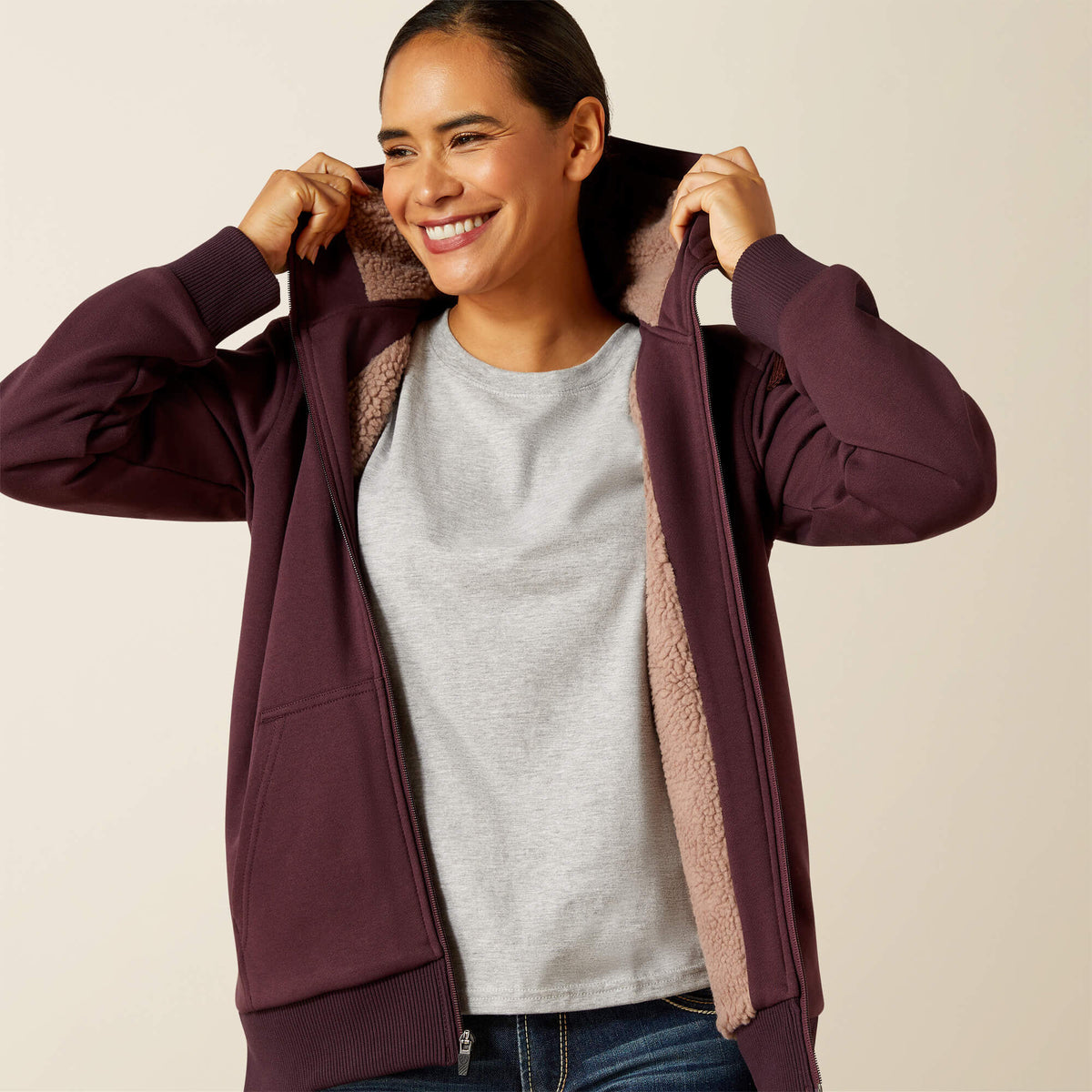 Ariat Women's Rebar All-Weather Sherpa Full Zip Hoodie