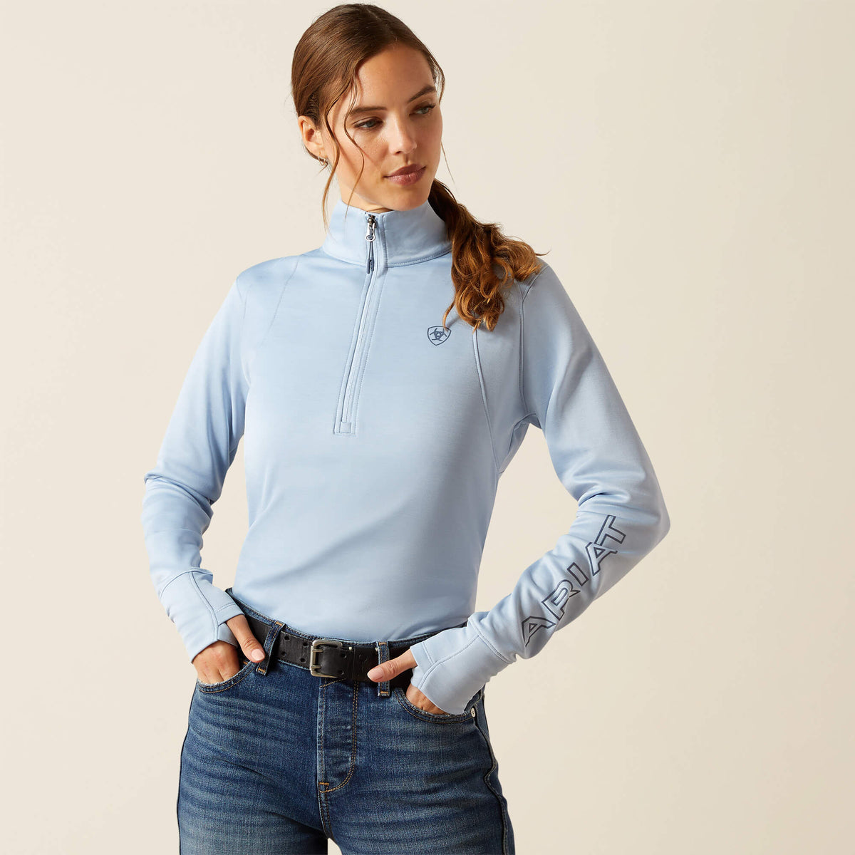 Ariat Women's Team EQ 1/2 Zip Pullover - Skyway