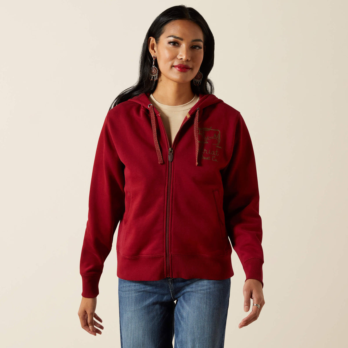 Ariat Women's Stitched Full Zip Hoodie
