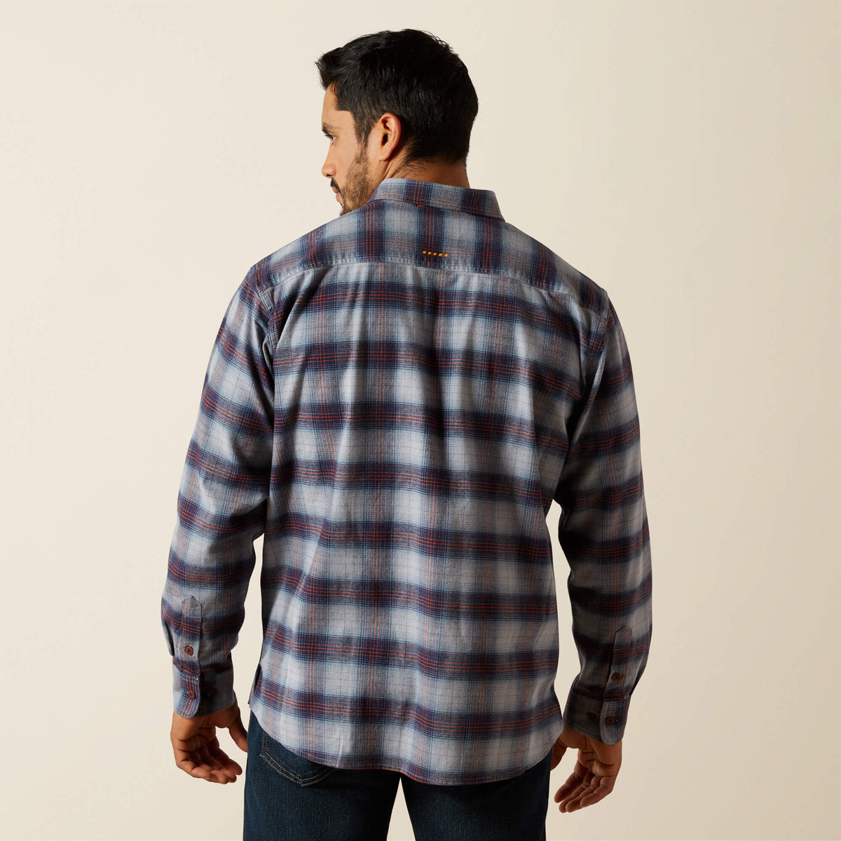 Ariat Men's Rebar Flannel DuraStretch Long Sleeve Work Shirt - Monument