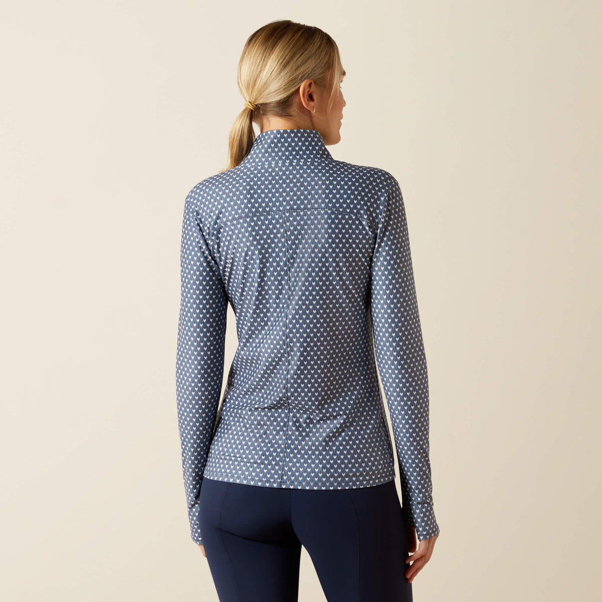 Ariat Women's Lowell 3.0 1/4 Zip Baselayer - China Blue Arrows