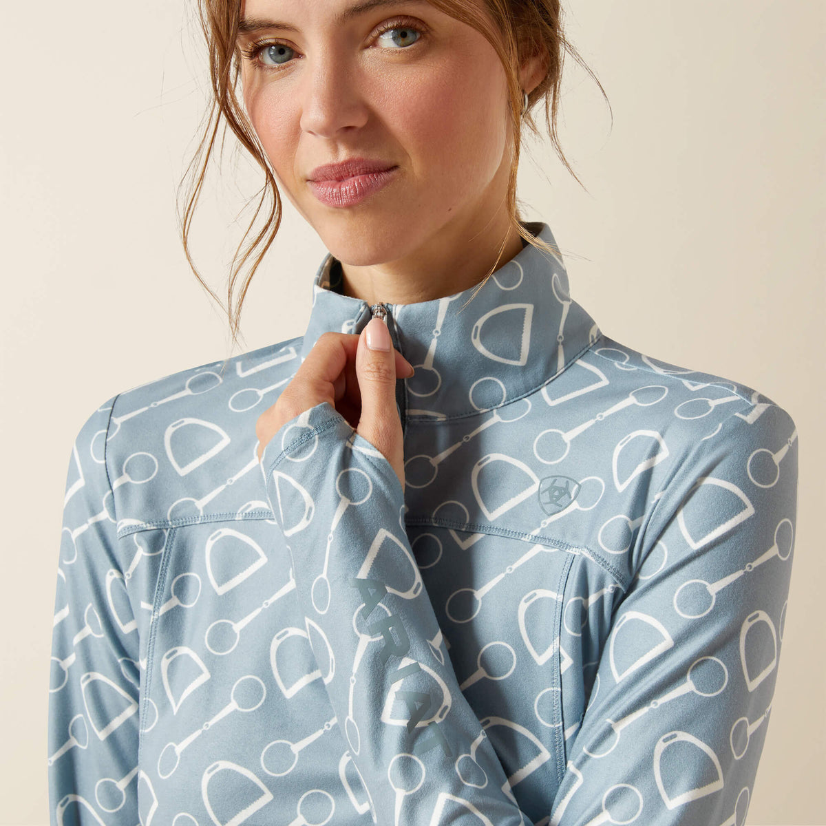Ariat Women's Lowell 3.0 1/4 Zip Baselayer - Hardware Print